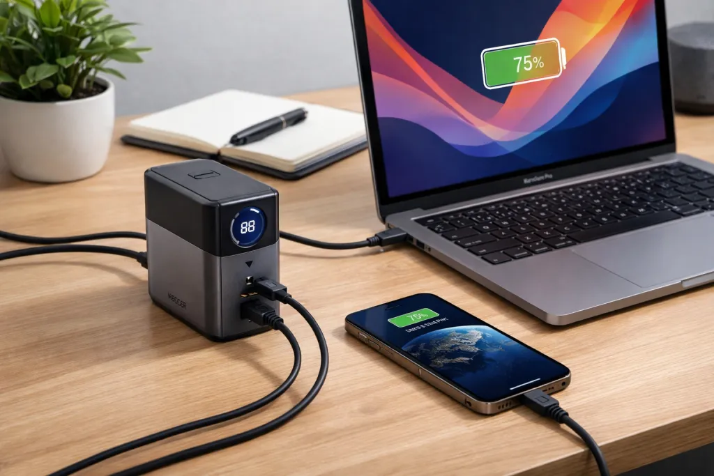 Power Bank in use