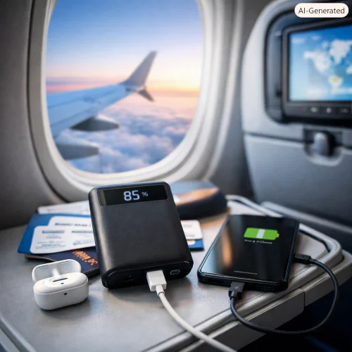Power Bank on airplane